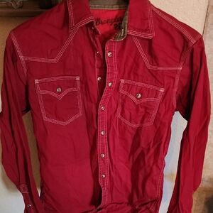 Wrangler Men's Bold Red Casual Shirt